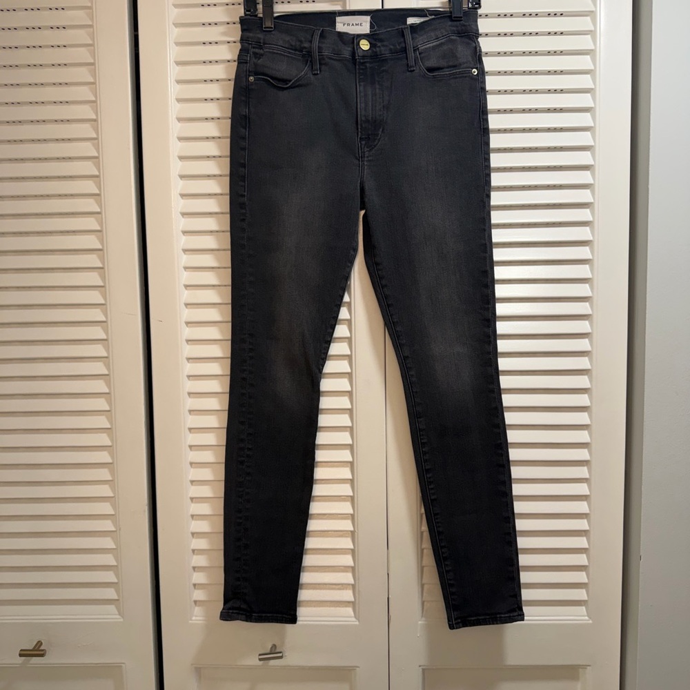 Frame Denim Charcoal Skinny Jeans